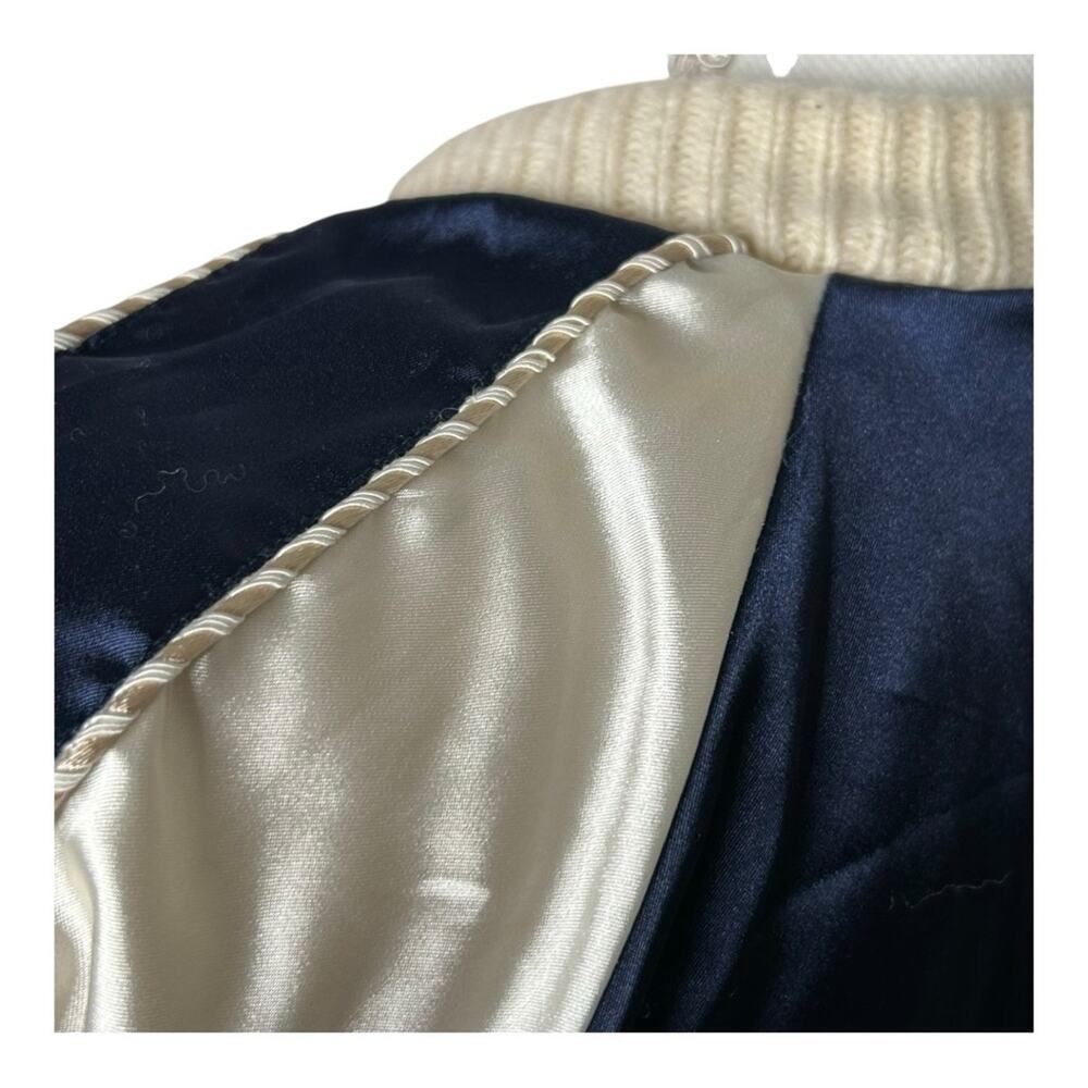 Tomorrowland Reversible Wool Satin Bomber Jacket Palm Tree Size M - Picture 13 of 13